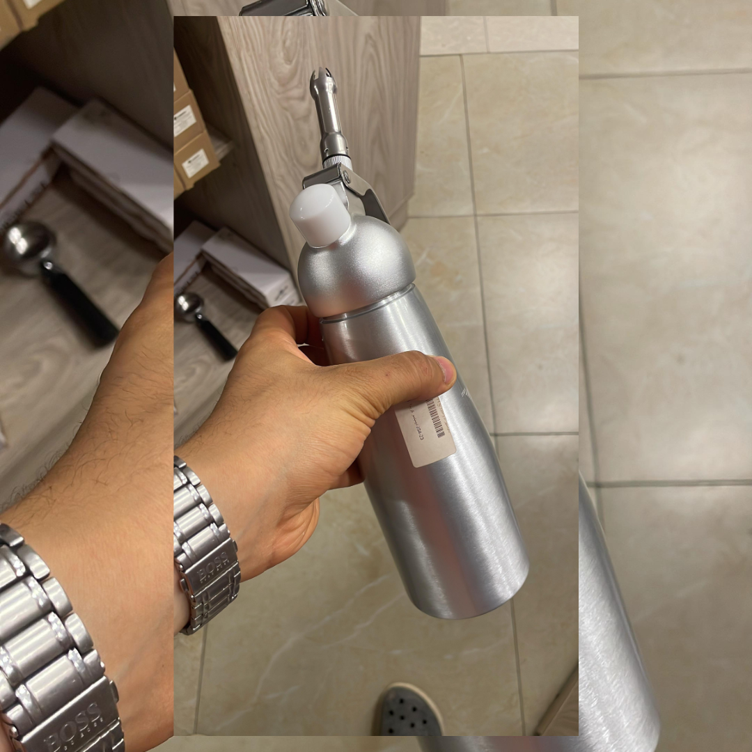 بخاخ كريمة ألومنيوم